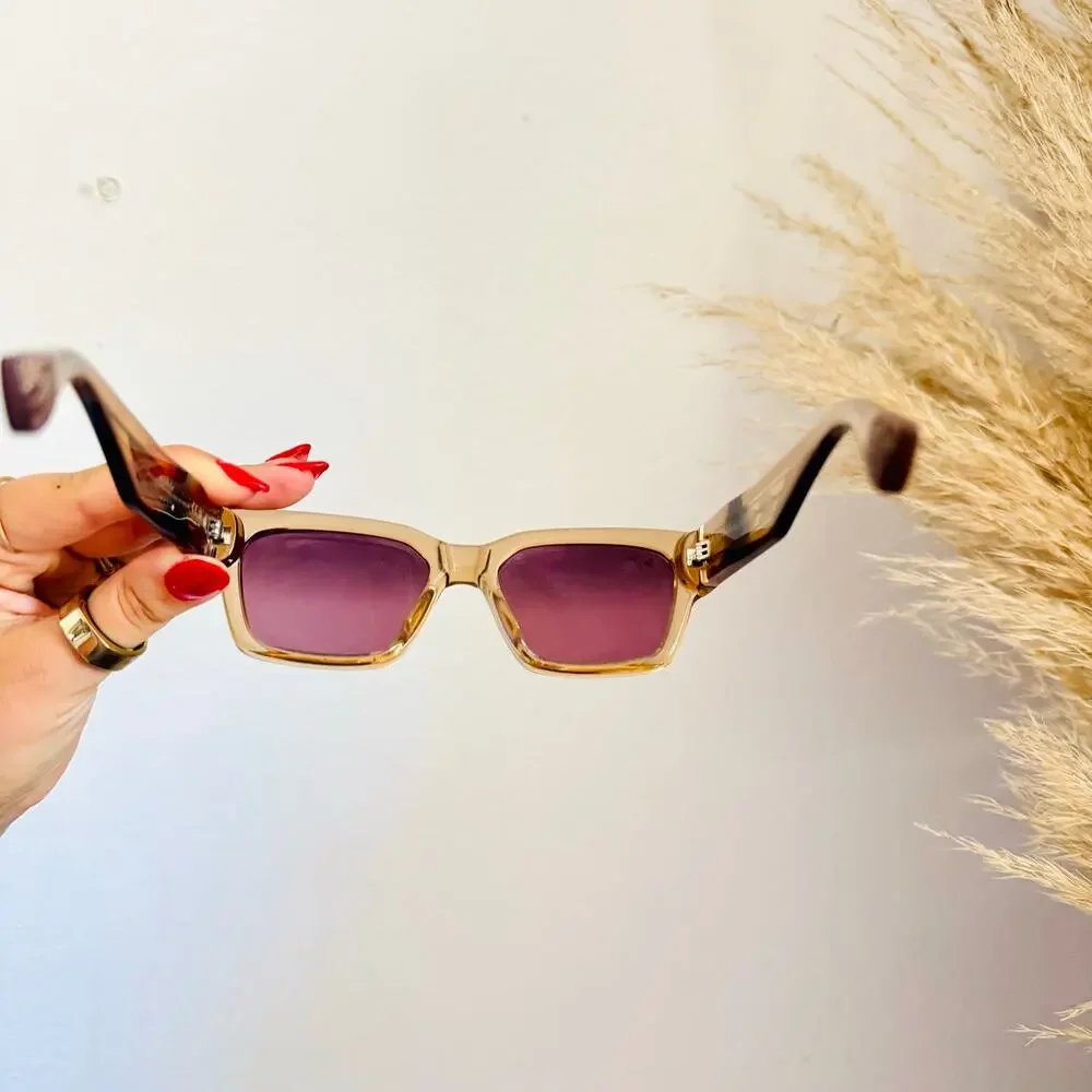 MAUI JIM Beige Brown Tan Kenui Clear Acetate Frame $399 Polarized Sunglasses